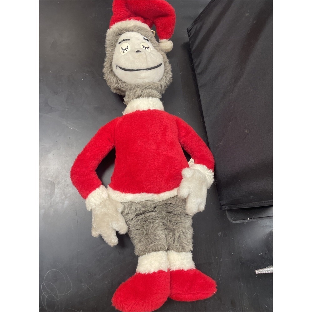 VINTAGE 1979 SUPER RARE EDEN 2-FACED CAT IN THE HAT PLUSH DOLL ASLEEP/AWAKE 30"
